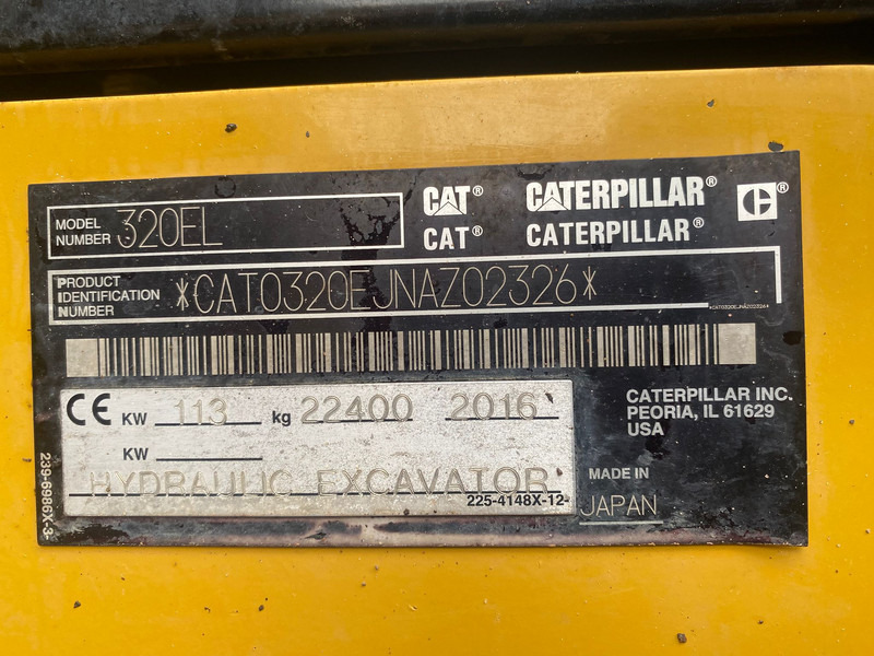 Гусеничный экскаватор Caterpillar 320 EL NVT: фото 14