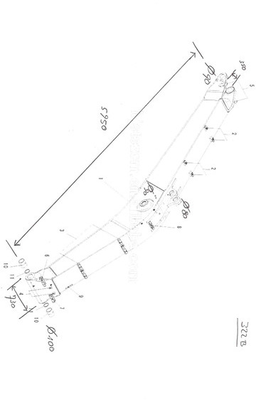 Стрела Caterpillar 322B Excavator Boom OEM 1372894: фото 10 Стрела Caterpillar 322B Excavator Boom OEM 1372894: фото 10