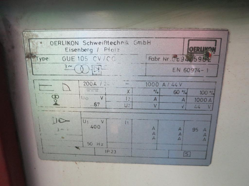 OERLIKON GUE 105 - Сварочное оборудование: фото 3 OERLIKON GUE 105 - Сварочное оборудование: фото 3