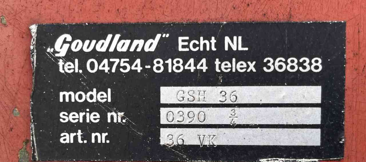 Goudland GSH 36 Schijveneg grondbewerking. - Дисковая борона: фото 3 Goudland GSH 36 Schijveneg grondbewerking. - Дисковая борона: фото 3