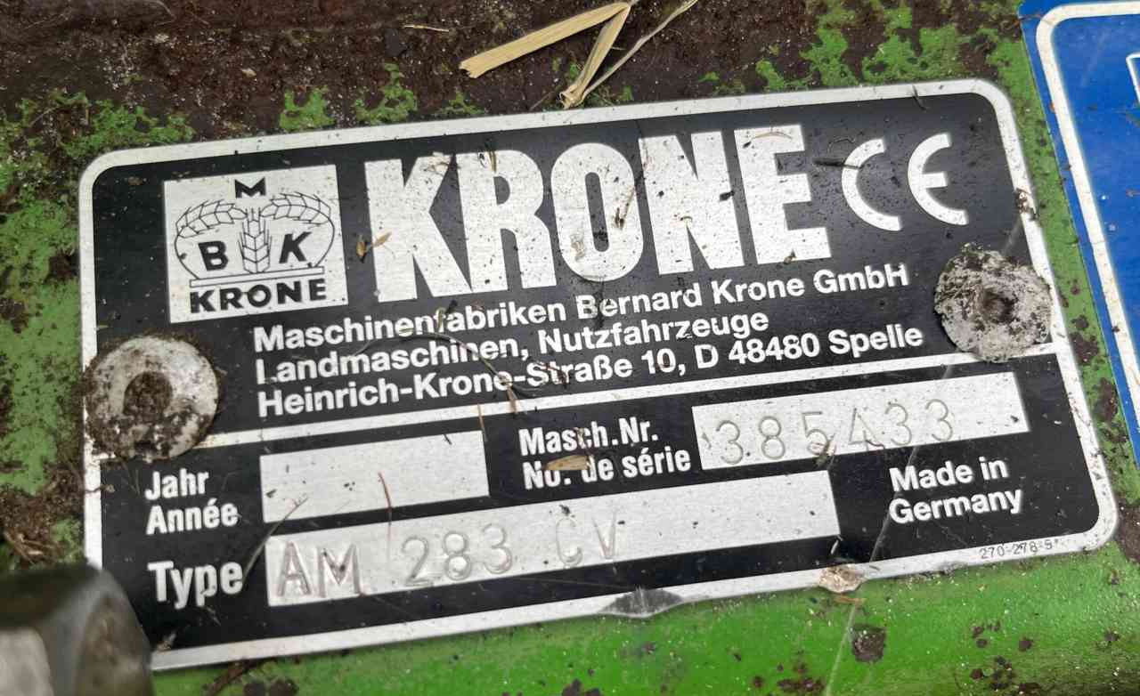 Krone AM283 CV schijvenmaaier Hooibouwmachines. - Косилка: фото 5 Krone AM283 CV schijvenmaaier Hooibouwmachines. - Косилка: фото 5