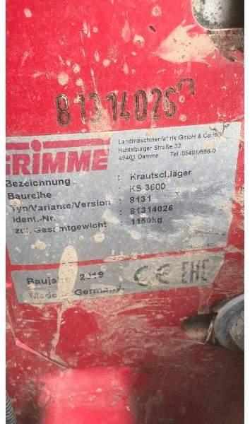 GRIMME KS3600 - Ботвоудалитель: фото 4 GRIMME KS3600 - Ботвоудалитель: фото 4