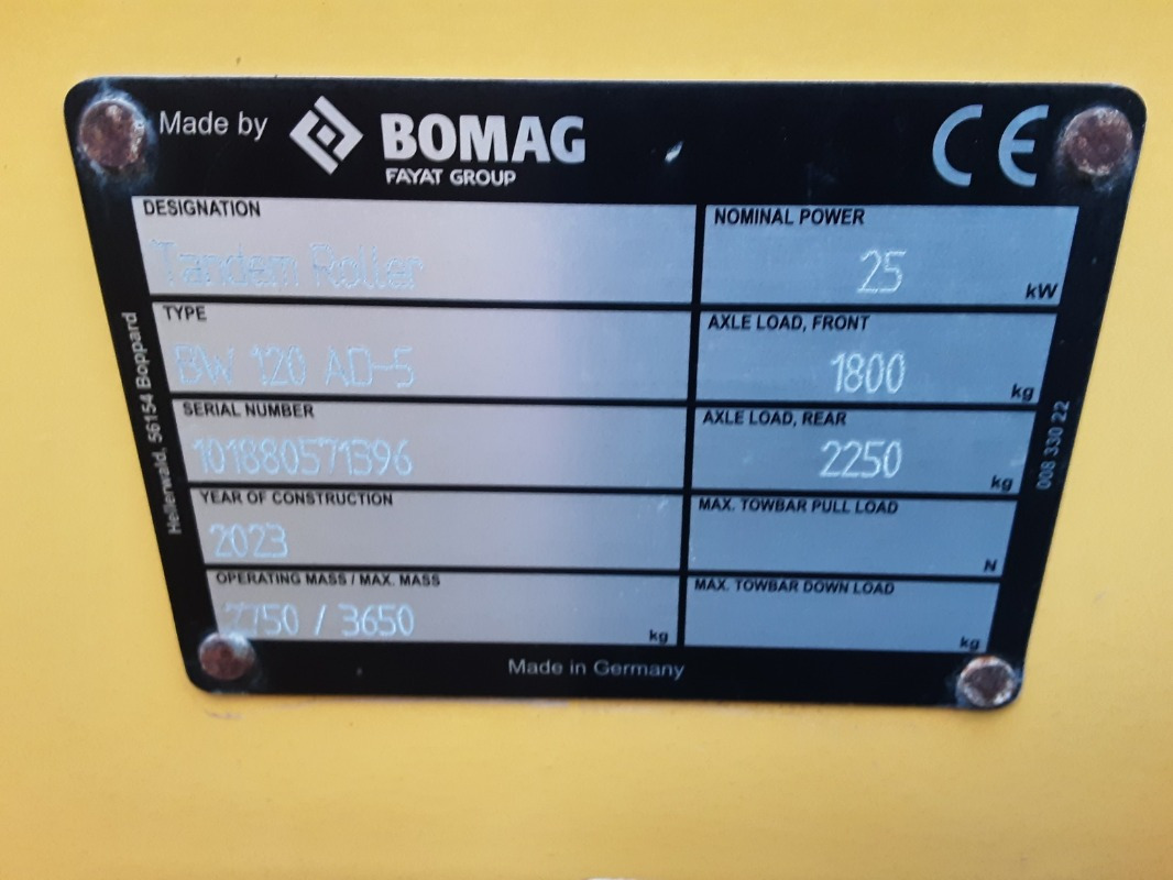 BOMAG DE BW 120 AD-5 Stage V/Tier 4f - Каток: фото 2 BOMAG DE BW 120 AD-5 Stage V/Tier 4f - Каток: фото 2