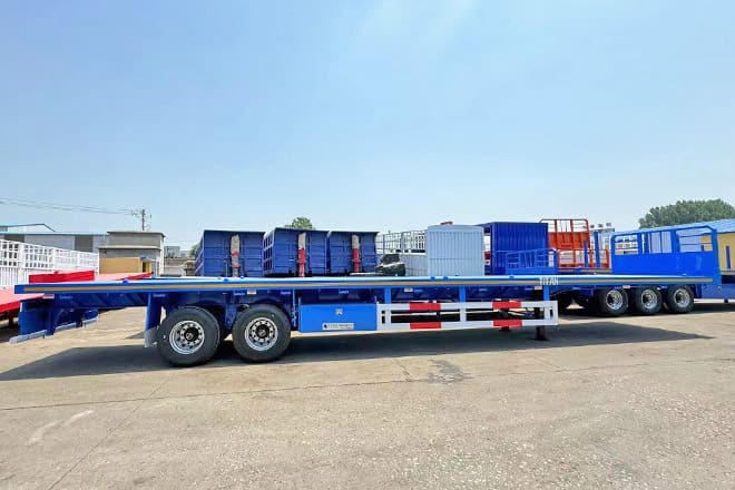 TITAN 2 Axle 45 Ft Flatbed Trailers for Sale in Algeria - Полуприцеп бортовой/ Платформа: фото 2 TITAN 2 Axle 45 Ft Flatbed Trailers for Sale in Algeria - Полуприцеп бортовой/ Платформа: фото 2