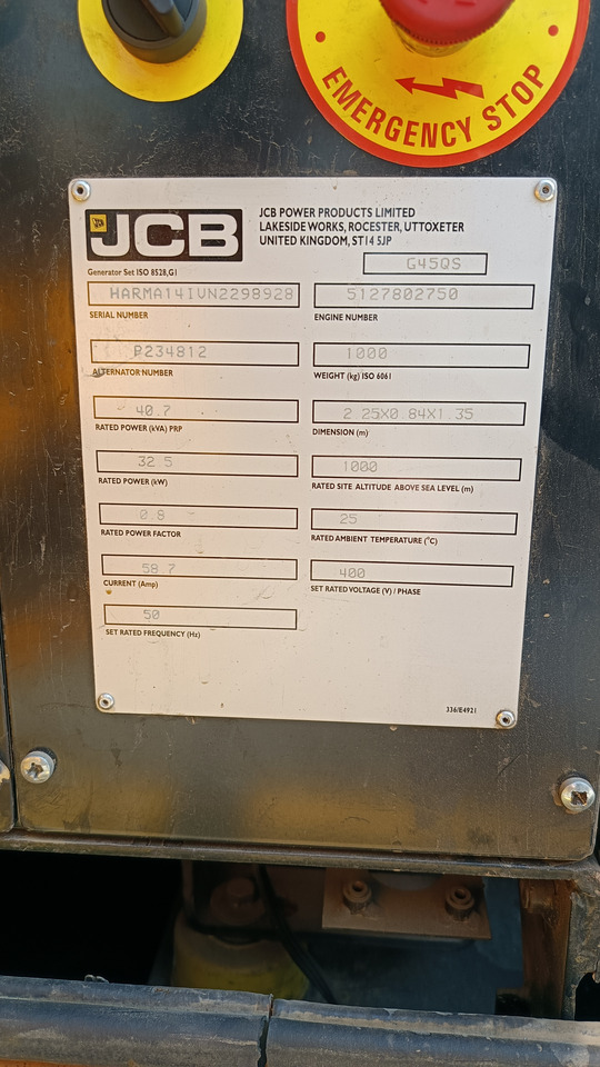 JCB G45QS - Электрогенератор: фото 5 JCB G45QS - Электрогенератор: фото 5