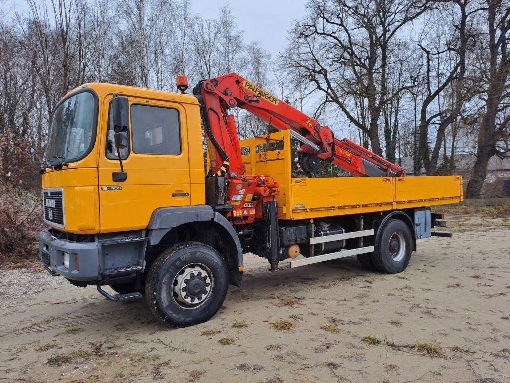 MAN 19.403 Pritsche 4x4 mit Palfingerkran PK 21000 mit Funk - Fernbedienung - Автоманипулятор: фото 1 MAN 19.403 Pritsche 4x4 mit Palfingerkran PK 21000 mit Funk - Fernbedienung - Автоманипулятор: фото 1