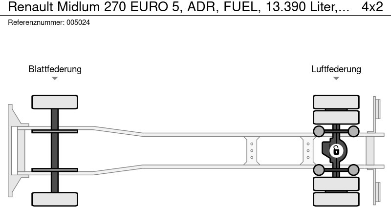 Грузовик-цистерна Renault Midlum 270 EURO 5, ADR, FUEL, 13.390 Liter, 4 Comp.: фото 17