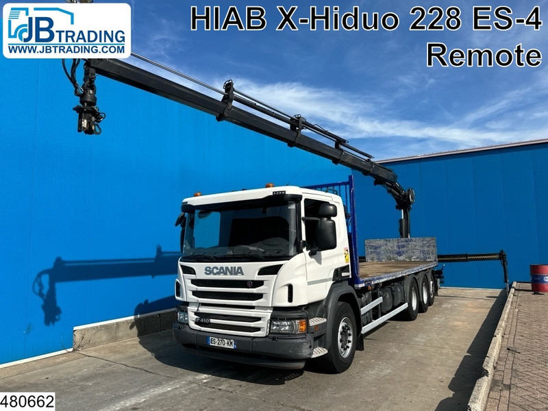 Scania P 410 8x4, EURO 6, HIAB, Remote, Steeringaxle - Грузовик бортовой/ Платформа, Автоманипулятор: фото 1 Scania P 410 8x4, EURO 6, HIAB, Remote, Steeringaxle - Грузовик бортовой/ Платформа, Автоманипулятор: фото 1