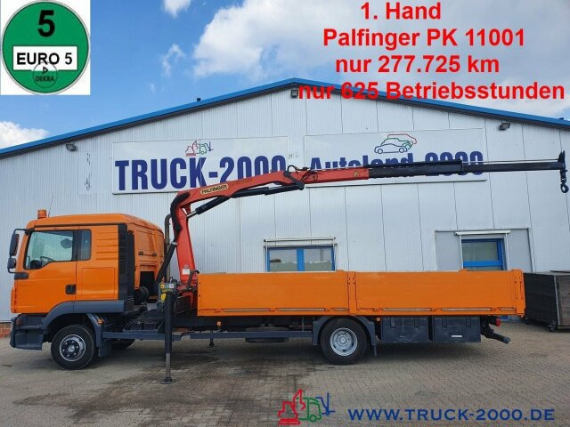 MAN TGL 12.250 Kran PK11001 7.6 m = 1.24 to. 2 x AHK - Грузовик бортовой/ Платформа, Автоманипулятор: фото 1 MAN TGL 12.250 Kran PK11001 7.6 m = 1.24 to. 2 x AHK - Грузовик бортовой/ Платформа, Автоманипулятор: фото 1