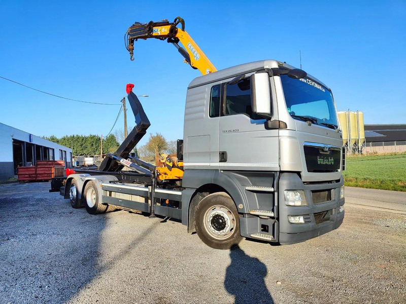 MAN TGX 26.400 6x2 Euro5 Container LEEBUR + Crane Effer 145 - Крюковой мультилифт, Автоманипулятор: фото 2 MAN TGX 26.400 6x2 Euro5 Container LEEBUR + Crane Effer 145 - Крюковой мультилифт, Автоманипулятор: фото 2