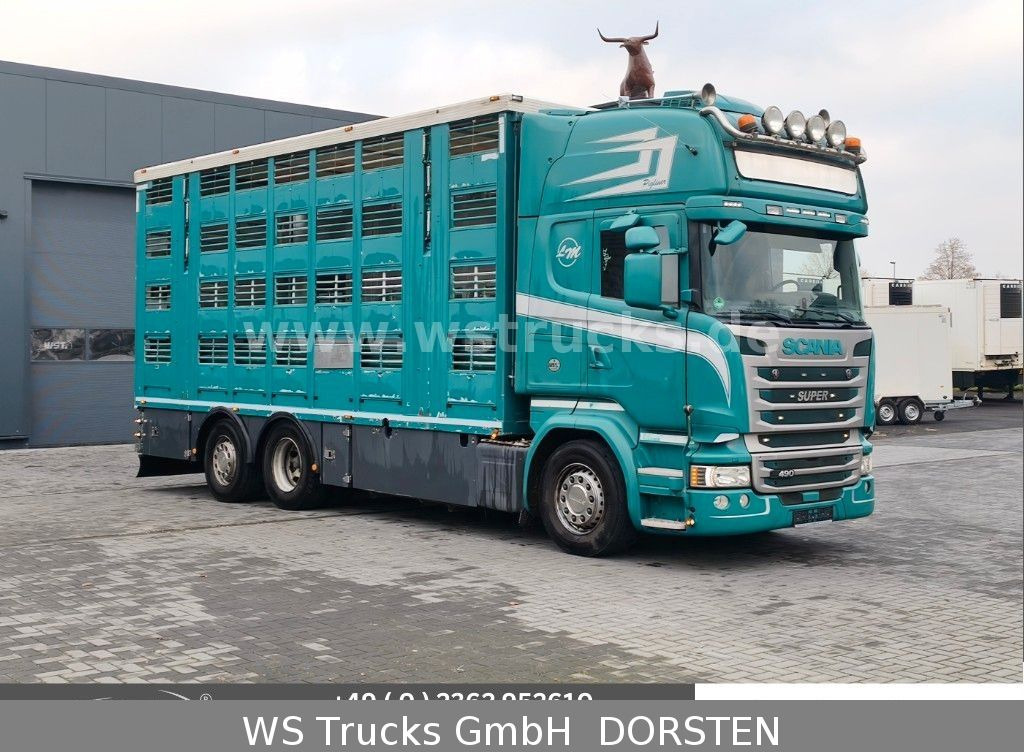 Scania R 490 Topline Menke 4 Stock Hubdach | Retader - Коневоз: фото 1 Scania R 490 Topline Menke 4 Stock Hubdach | Retader - Коневоз: фото 1