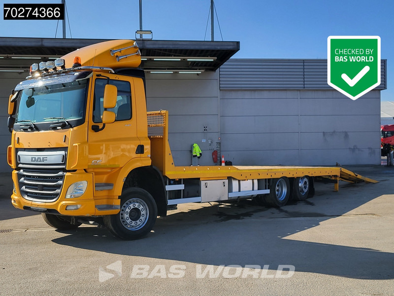 DAF CF 440 6X2 Machine transporter Hydraulic ramps Lift+lenkachse ACC Euro 6 - Автовоз: фото 1 DAF CF 440 6X2 Machine transporter Hydraulic ramps Lift+lenkachse ACC Euro 6 - Автовоз: фото 1