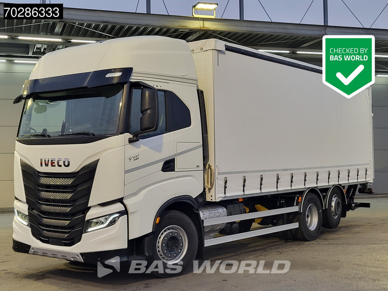 Iveco S-Way 490 6X2 NEW! Lift+steering Axle 2000kg Ladebordwand Retarder Navi Standklima - Тентованный грузовик: фото 1 Iveco S-Way 490 6X2 NEW! Lift+steering Axle 2000kg Ladebordwand Retarder Navi Standklima - Тентованный грузовик: фото 1