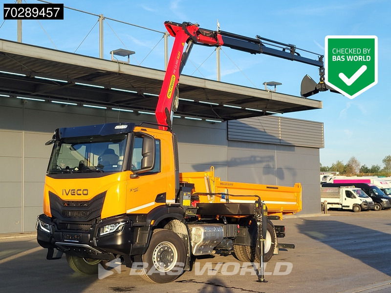 Iveco X-Way 400 4X2 New! Palfinger PK12.501 Crane 6m3 Meiller 3-SideTipper Navi ACC Euro 6 - Самосвал, Автоманипулятор: фото 1 Iveco X-Way 400 4X2 New! Palfinger PK12.501 Crane 6m3 Meiller 3-SideTipper Navi ACC Euro 6 - Самосвал, Автоманипулятор: фото 1