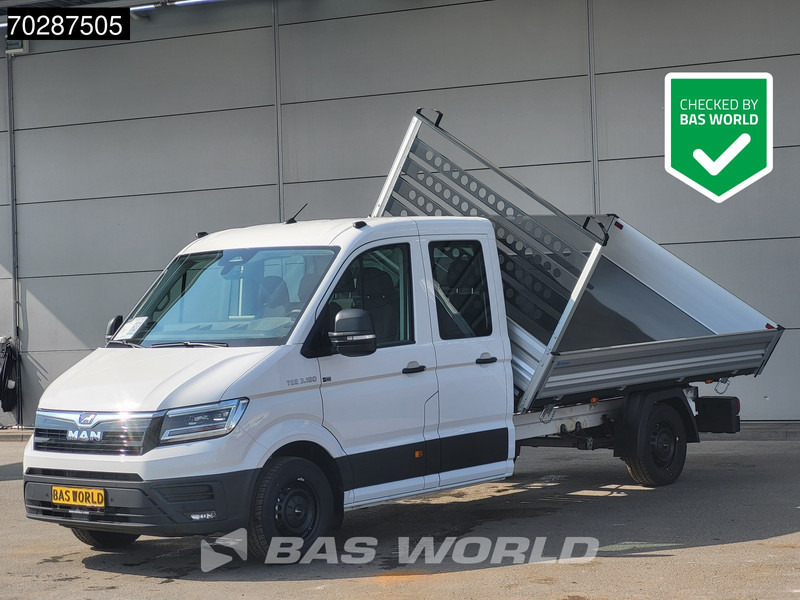 MAN TGE 3.180 Driezijdige Kipper Automaat 2025 Facelift 180PK Trekhaak LED Navi ACC Airco Cruise Euro6 Kipper Tippe Benne Kieper 3m3 A/C Towba - Малотоннажный самосвал: фото 1 MAN TGE 3.180 Driezijdige Kipper Automaat 2025 Facelift 180PK Trekhaak LED Navi ACC Airco Cruise Euro6 Kipper Tippe Benne Kieper 3m3 A/C Towba - Малотоннажный самосвал: фото 1