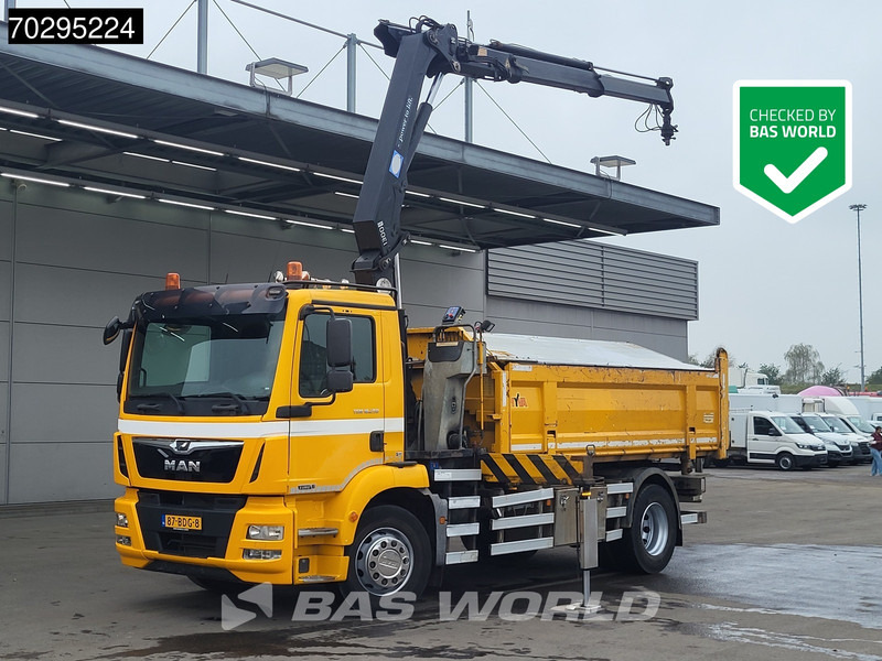 MAN TGM 18.250 TGM 4X2 NL-Truck 10m3 HSW Tipper 13Ton HMF 1300-K2 Crane Automatic Euro 6 - Самосвал, Автоманипулятор: фото 1 MAN TGM 18.250 TGM 4X2 NL-Truck 10m3 HSW Tipper 13Ton HMF 1300-K2 Crane Automatic Euro 6 - Самосвал, Автоманипулятор: фото 1