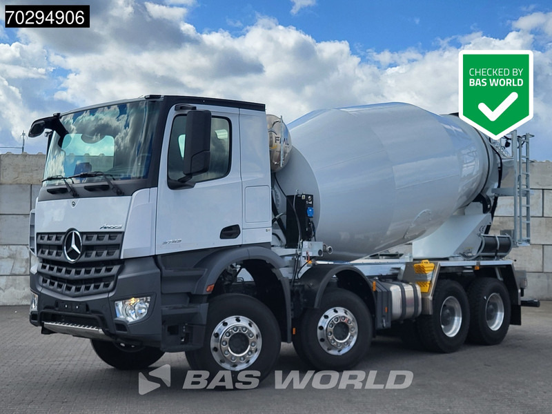 Mercedes-Benz Arocs 3743 8X4 New! 10m3 FML BSH 103 Mixer Steelsuspension Big-Axle Automatic Euro 6 - Автобетоносмеситель: фото 1 Mercedes-Benz Arocs 3743 8X4 New! 10m3 FML BSH 103 Mixer Steelsuspension Big-Axle Automatic Euro 6 - Автобетоносмеситель: фото 1