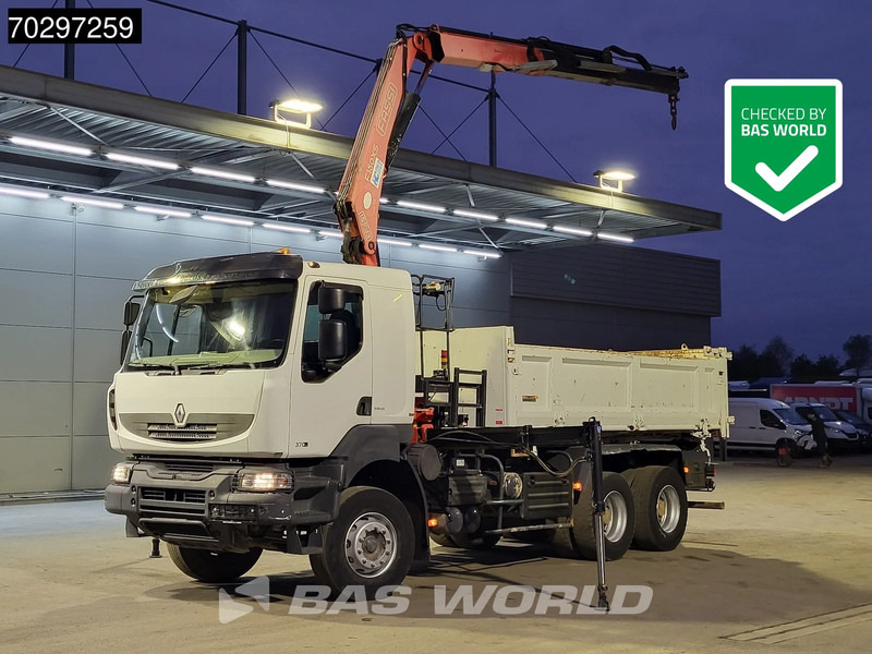 Renault Kerax 370 Kerax 6X4 Fassi F150AXS.22 Crane 10m3 2-side tipper Big-Axle Steelsuspension Manual - Самосвал, Автоманипулятор: фото 1 Renault Kerax 370 Kerax 6X4 Fassi F150AXS.22 Crane 10m3 2-side tipper Big-Axle Steelsuspension Manual - Самосвал, Автоманипулятор: фото 1