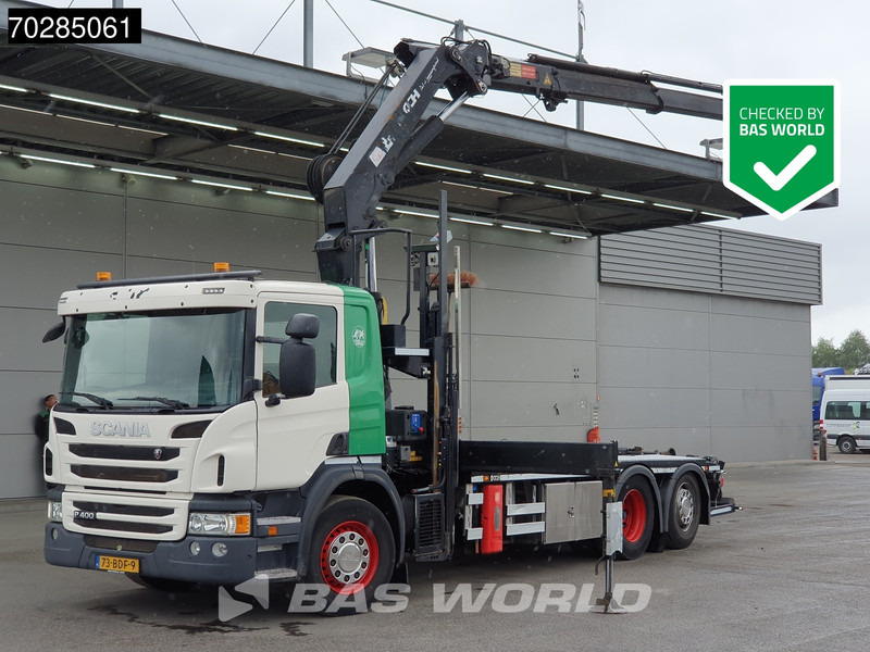 Scania P400 6X2 NL-Truck HMF 2620-K3 Kran 22tons Hyva Lift Lift+Lenkachse Euro 5 - Крюковой мультилифт, Автоманипулятор: фото 1 Scania P400 6X2 NL-Truck HMF 2620-K3 Kran 22tons Hyva Lift Lift+Lenkachse Euro 5 - Крюковой мультилифт, Автоманипулятор: фото 1