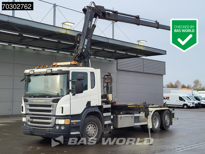 Scania P420 6X2 Hiab 166 ES-3 Hipro Crane Remote VDL 25tons hooklift Euro 5 - Крюковой мультилифт, Автоманипулятор: фото 1 Scania P420 6X2 Hiab 166 ES-3 Hipro Crane Remote VDL 25tons hooklift Euro 5 - Крюковой мультилифт, Автоманипулятор: фото 1