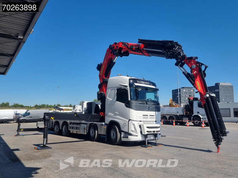 Новый Грузовик бортовой/ Платформа, Автоманипулятор Volvo FH 500 8X2 NEW! Palfinger PK92002 SH 8+6 JIB Crane Kran Winch Lift-Lenkachse Navi: фото 9