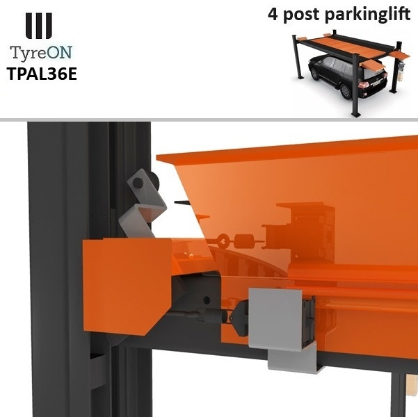 TPAL36E 4 post parking lift- 3.6T - Height 222 cm - 480 cm runways - Electric release - For indoor and outdoor use - 230V - Park 2 vehicles on top of each - Оборудование для гаражей/ Мастерских: фото 5 TPAL36E 4 post parking lift- 3.6T - Height 222 cm - 480 cm runways - Electric release - For indoor and outdoor use - 230V - Park 2 vehicles on top of each - Оборудование для гаражей/ Мастерских: фото 5
