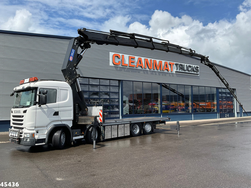 Scania R490 8x2 Euro 6 Retarder HMF 85 Tonmeter laadkraan + Fly-jib - Автоманипулятор: фото 1 Scania R490 8x2 Euro 6 Retarder HMF 85 Tonmeter laadkraan + Fly-jib - Автоманипулятор: фото 1
