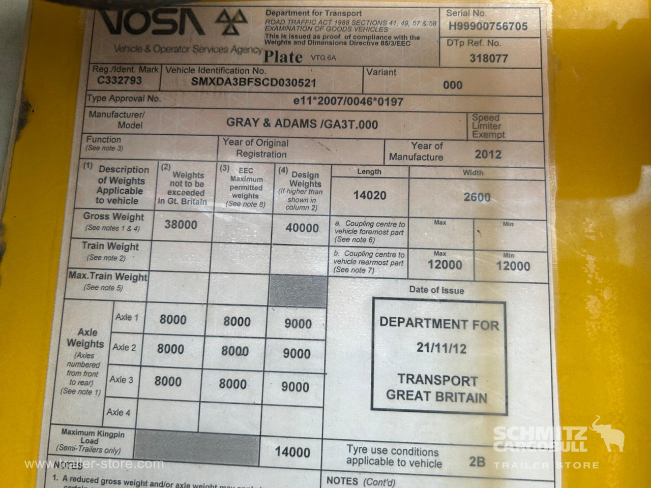 GRAY & ADAMS Dryfreight Standard - Изотермический полуприцеп: фото 5 GRAY & ADAMS Dryfreight Standard - Изотермический полуприцеп: фото 5