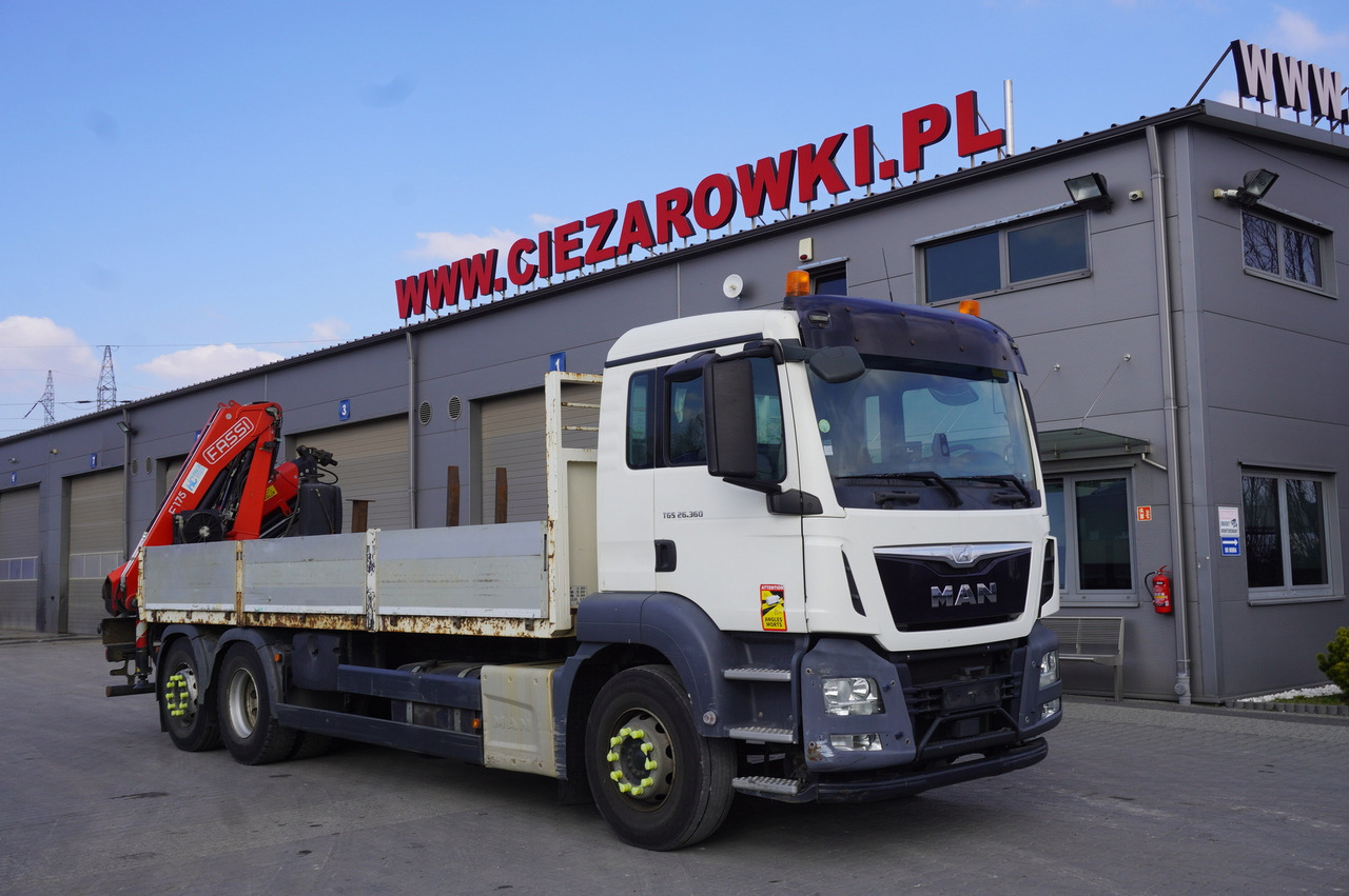 MAN TGS 26.360 Flatbed / Fassi F175 7.7 T / steered 3rd axle - Грузовик бортовой/ Платформа, Автоманипулятор: фото 2 MAN TGS 26.360 Flatbed / Fassi F175 7.7 T / steered 3rd axle - Грузовик бортовой/ Платформа, Автоманипулятор: фото 2