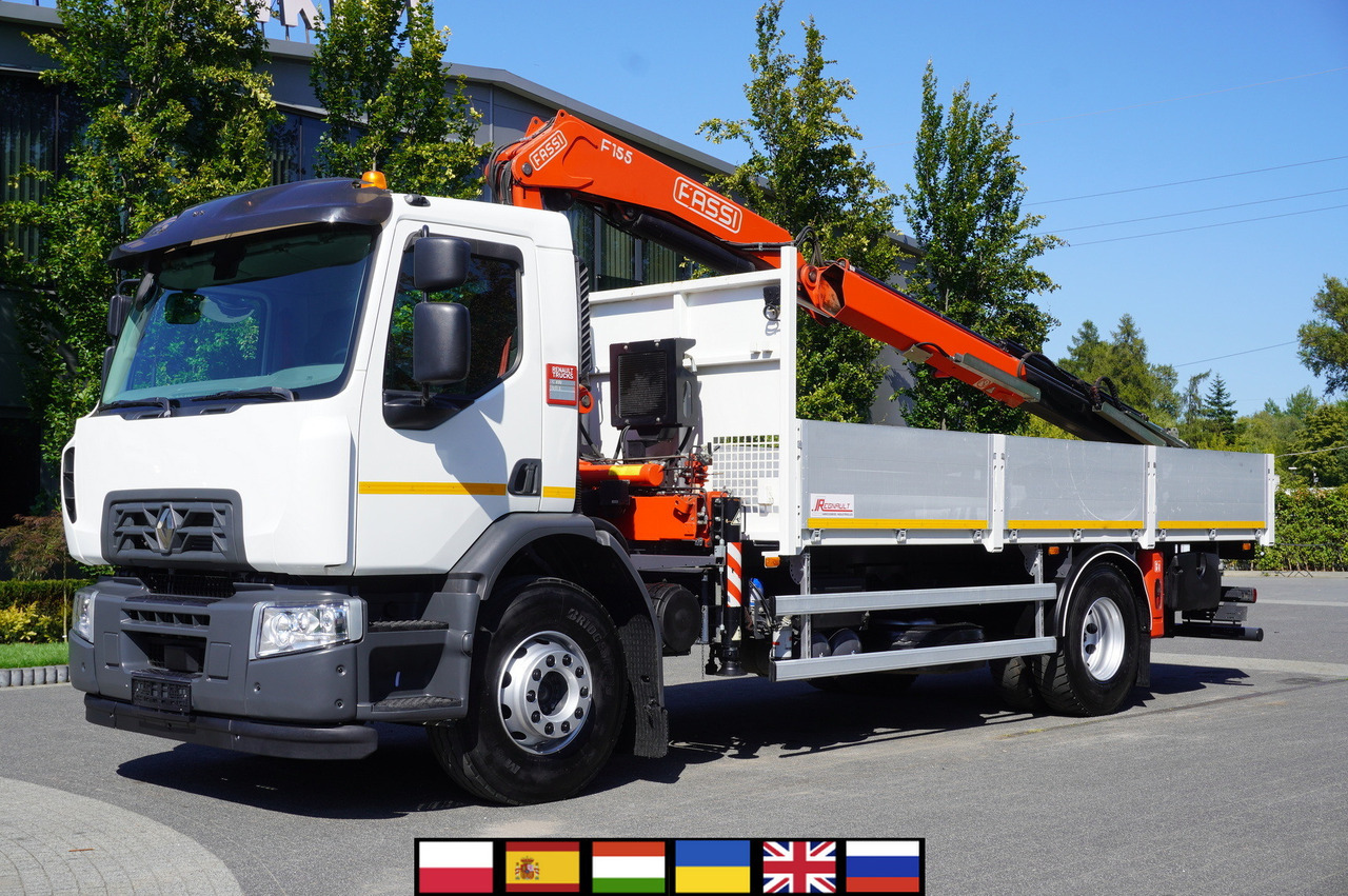 RENAULT C320 P 4x2 / FASSI crane 6.2 T / range 10 m / Flatbed 15 EPAL / 50 tho. km! - Автоманипулятор: фото 1 RENAULT C320 P 4x2 / FASSI crane 6.2 T / range 10 m / Flatbed 15 EPAL / 50 tho. km! - Автоманипулятор: фото 1
