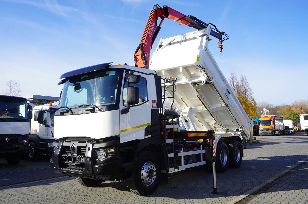 Самосвал, Автоманипулятор RENAULT C380 E6 6×4 / HDS Fassi F135 2700 MTH / Range 8 m / 5.6 t lifting capacity / 3-side tipper / Bortmatic: фото 8 Самосвал, Автоманипулятор RENAULT C380 E6 6×4 / HDS Fassi F135 2700 MTH / Range 8 m / 5.6 t lifting capacity / 3-side tipper / Bortmatic: фото 8