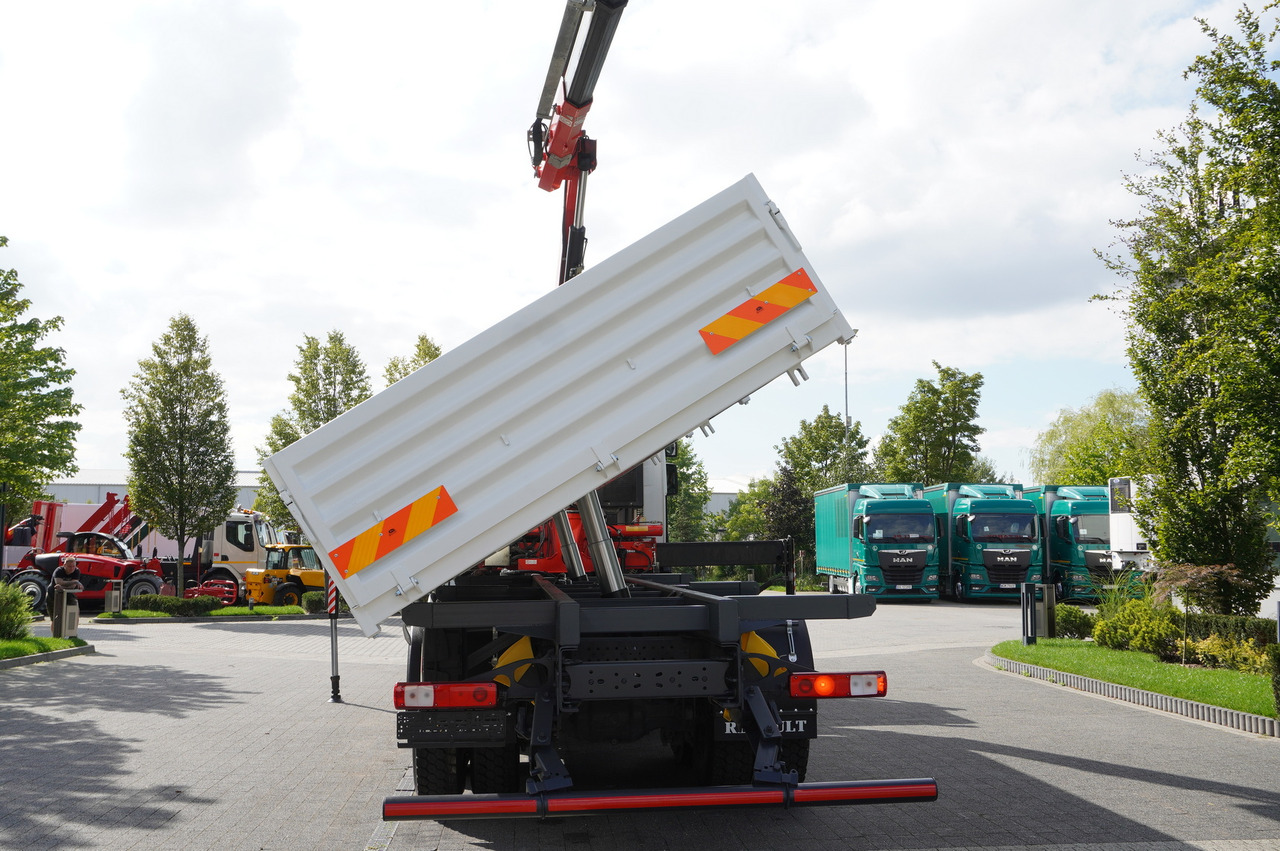 Самосвал, Автоманипулятор RENAULT K380 6×4 / FASSI F175 crane 7.85 t / 120 thousand km! / 2-sided tipper: фото 9