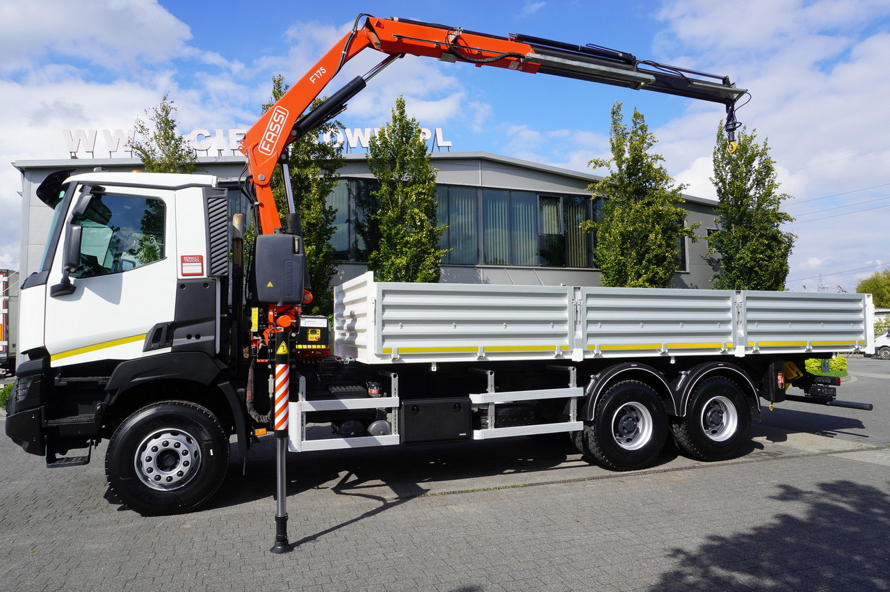 Самосвал, Автоманипулятор RENAULT K380 6×4 / FASSI F175 crane 7.85 t / 120 thousand km! / 2-sided tipper: фото 6