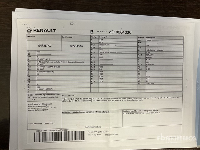 2020 Renault Kangoo 5 Passenger Van - Микроавтобус, Пассажирский фургон: фото 2 2020 Renault Kangoo 5 Passenger Van - Микроавтобус, Пассажирский фургон: фото 2