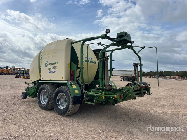 2012 Krone Comprima CV150XC Presse Enrubanneuse 2 Essieux T/A Round Baler - Пресс-подборщик рулонный: фото 4 2012 Krone Comprima CV150XC Presse Enrubanneuse 2 Essieux T/A Round Baler - Пресс-подборщик рулонный: фото 4