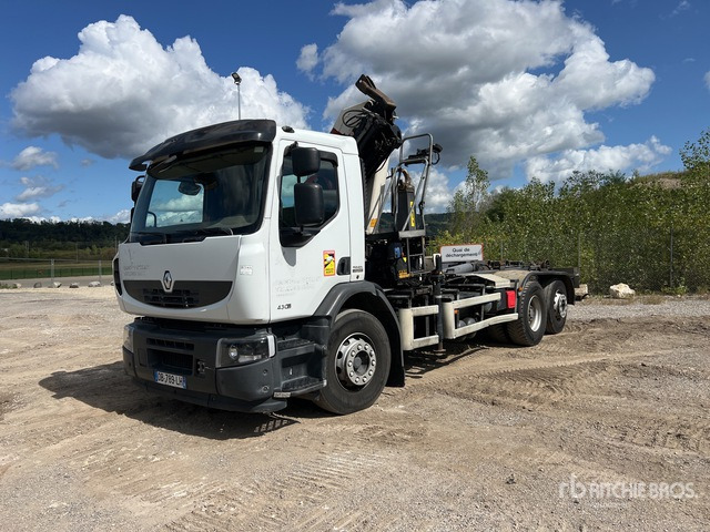 2013 Renault Premium Lander 430DXi 6x2 Camion Ampliroll Avec Grue ... Roll-Off Truck - Крюковой мультилифт: фото 1 2013 Renault Premium Lander 430DXi 6x2 Camion Ampliroll Avec Grue ... Roll-Off Truck - Крюковой мультилифт: фото 1