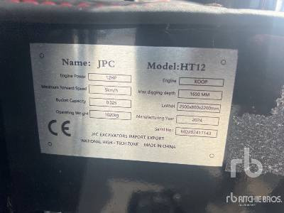 JPC HT12 Mini Pelle (Non Utilise) (Unused) - Мини-экскаватор: фото 5 JPC HT12 Mini Pelle (Non Utilise) (Unused) - Мини-экскаватор: фото 5