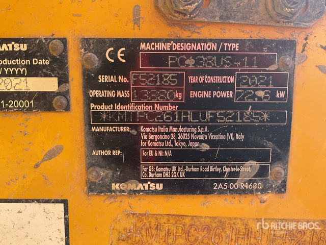 2021 Komatsu PC 138US-11 Tracked Excavator - Гусеничный экскаватор: фото 2 2021 Komatsu PC 138US-11 Tracked Excavator - Гусеничный экскаватор: фото 2