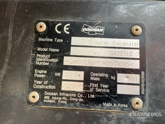 2022 Doosan DX225LC-7 Tracked Excavator - Гусеничный экскаватор: фото 2 2022 Doosan DX225LC-7 Tracked Excavator - Гусеничный экскаватор: фото 2