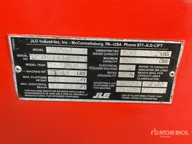 2010 JLG 800AJ 4WD Diesel Articulating Boom Lift - Коленчатый подъемник: фото 3 2010 JLG 800AJ 4WD Diesel Articulating Boom Lift - Коленчатый подъемник: фото 3