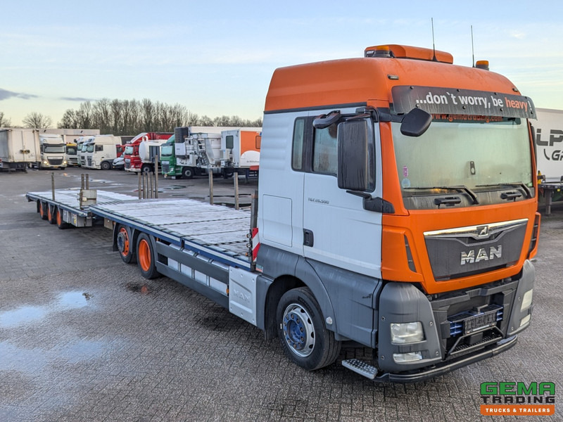 MAN TGX 26.500 6x2/4 LL Euro6 - Retarder + Recker FZ3 3-Assige Aanhanger - Uitschuifbaar - Грузовик бортовой/ Платформа: фото 3 MAN TGX 26.500 6x2/4 LL Euro6 - Retarder + Recker FZ3 3-Assige Aanhanger - Uitschuifbaar - Грузовик бортовой/ Платформа: фото 3