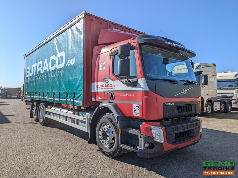 Volvo FE 280 6x2 Slaapcab Euro6 - BDF / SchuifzeilenBak 7.5M + Laadklep 1500KG - Rongpotten/Rongen - Тентованный грузовик: фото 2 Volvo FE 280 6x2 Slaapcab Euro6 - BDF / SchuifzeilenBak 7.5M + Laadklep 1500KG - Rongpotten/Rongen - Тентованный грузовик: фото 2