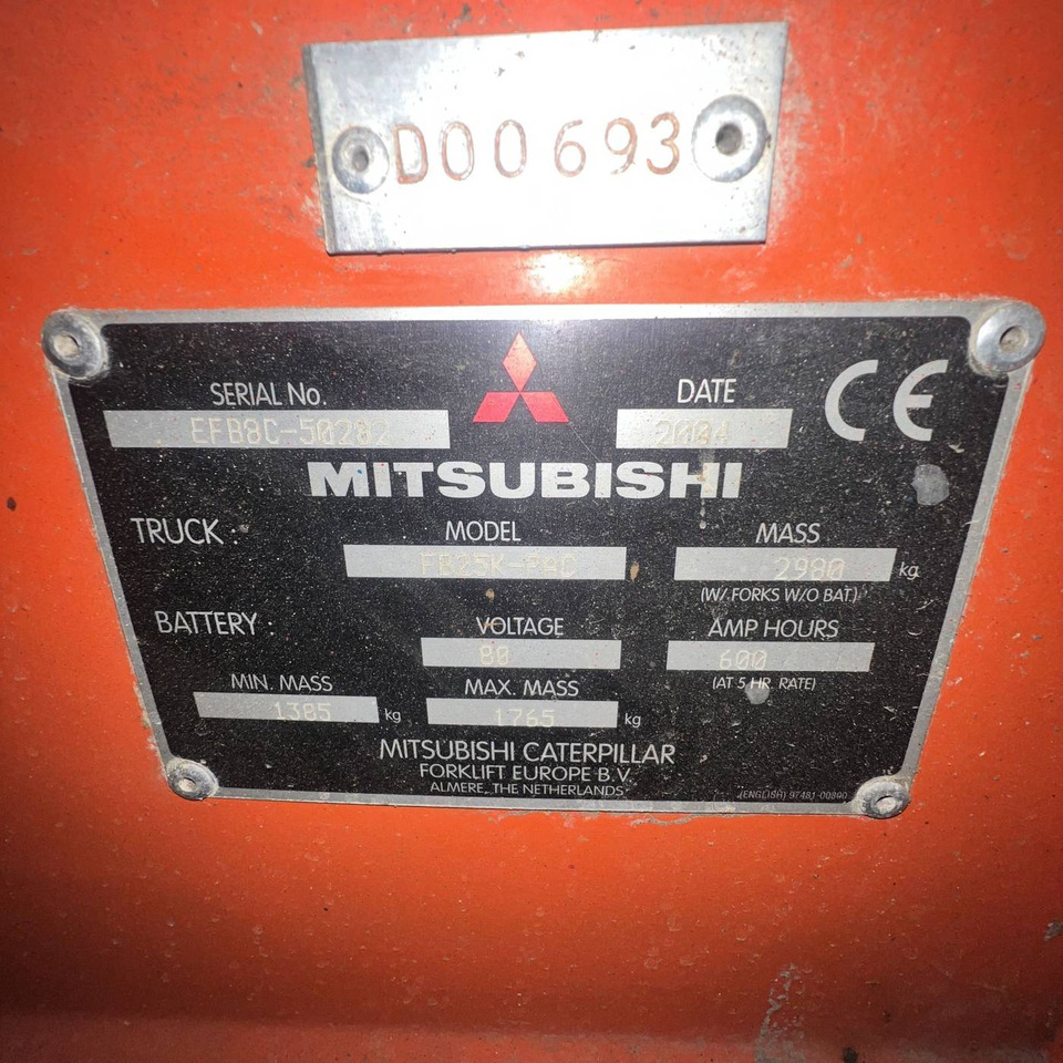 Mitsubishi FB25K-PAC - Электропогрузчик: фото 4 Mitsubishi FB25K-PAC - Электропогрузчик: фото 4