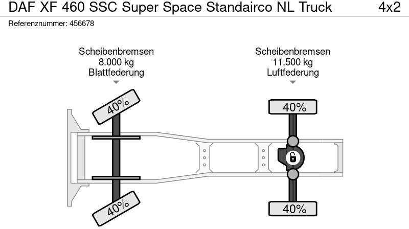 Тягач DAF XF 460 SSC Super Space Standairco NL Truck: фото 16
