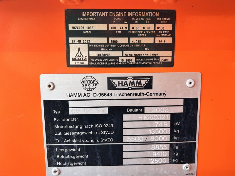 Дорожный каток Hamm DV 90-VO (111025): фото 7