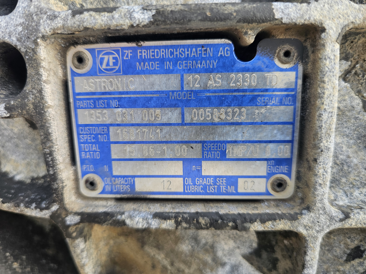 DAF XF 105 GEARBOX / 12AS2330 TD / COMPLETE / WORLDWIDE DELIVERY - Коробка передач: фото 5 DAF XF 105 GEARBOX / 12AS2330 TD / COMPLETE / WORLDWIDE DELIVERY - Коробка передач: фото 5
