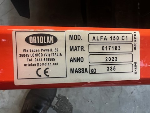 ORTOLAN ALFA 150 harrow - Техника для обработки почвы: фото 2 ORTOLAN ALFA 150 harrow - Техника для обработки почвы: фото 2