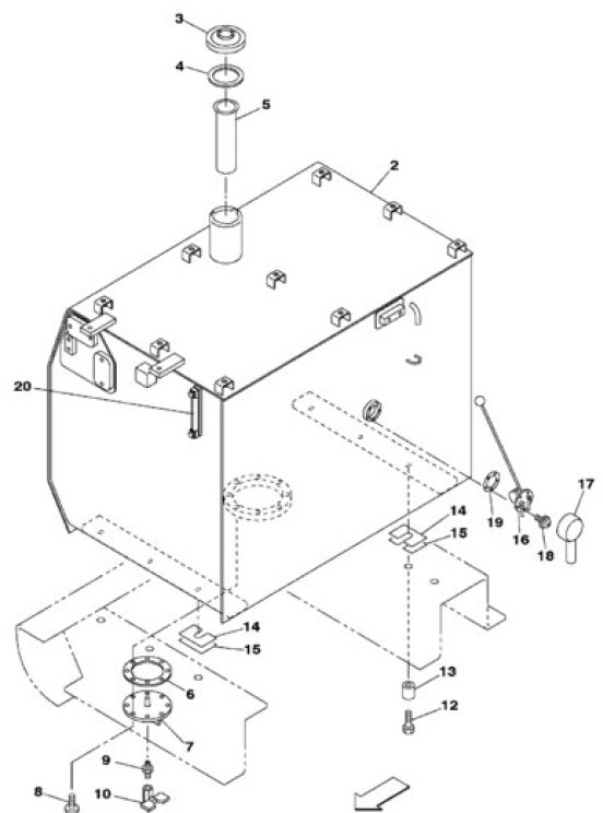 Case KTH13300 - KTH11000 - Топливный бак для Строительной техники: фото 1 Case KTH13300 - KTH11000 - Топливный бак для Строительной техники: фото 1