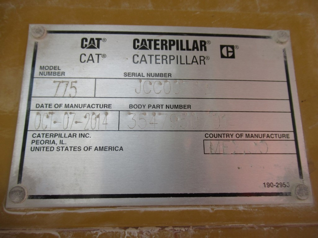 Кузов для самосвала Caterpillar 775G -: фото 6