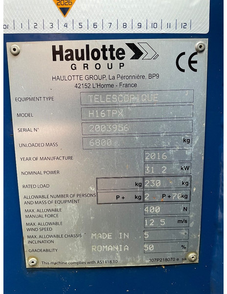 Haulotte H 16 TPX - Телескопический подъемник: фото 3 Haulotte H 16 TPX - Телескопический подъемник: фото 3